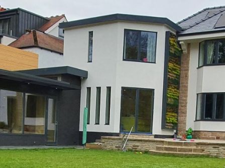 custombuilt single storey timber frame home extension Sheffield