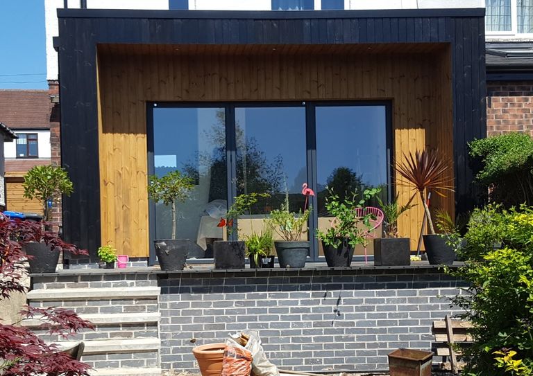 custombuilt single storey timber frame home extension sheffield